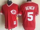 Cincinnati Reds #5 Johnny Bench Red Mesh Throwback Jersey