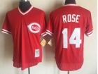 Cincinnati Reds #14 Pete Rose Red Mesh Throwback Jersey