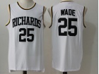 Harold L. Richards High School #25 Dwyane Wade White Basketball Jersey