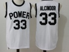 Lew Alcindor #33 Power High School Abdul Jabbar White Men Basketball Jersey