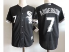 Chicago White Sox #7 Tim Anderson Black Cool Base Jerseys