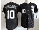 Chicago White Sox #10 Yoan Moncada Black Cool Base Jerseys