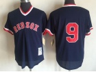 Boston Red Sox #9 Ted Williams Blue Black Mesh Throwback Jersey