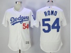 Los Angeles Dodgers #54 Sergio Romo White Flex Base Jerseys