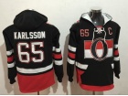 Ottawa Senators #65 Erik Karlsson Black Hockey Hoodie