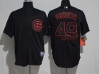 Chicago Cubs #49 Jake Arrieta Black Fashion Baseball Jersey