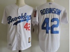 Los Angeles Dodgers #42 Jackie Robinson White Brooklyn Throwback Jerseys