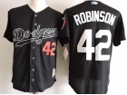 Los Angeles Dodgers #42 Jackie Robinson BlackThrowback Jerseys