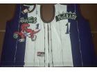 Toronto Raptors #1 Tracy McGrady Purple White Splite Basketball Jersey