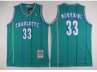 New Orleans Hornets #33 Alonzo Mouring Green Hardwood Classic Throwback Jerseys