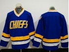 Hanson Brothers Charlestown CHIEFS Blank Blue Ice Hockey Jerseys