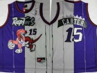 Toronto Raptors #15 Vince Carter Purple White Splite Basketball Jersey