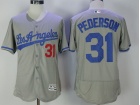 Los Angeles Dodgers #31 Joc Pederson Grey Los Angeles Flexbase Jersey