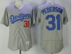 Los Angeles Dodgers #31 Joc Pederson Grey Flexbase Jersey