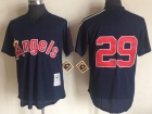 Los Angeles Angels #29 Rod Carew Blue BP Mesh Throwback Jersey