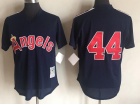 Los Angeles Angels #44 Reggie Jackson Blue BP Mesh Throwback Jersey