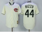 Chicago Cubs #44 Anthony Rizzo Cream Throwback Jerseys