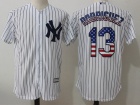 New York Yankees #13 Alex Rodriguez White USA Flag Fashion Jersey