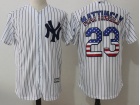 New York Yankees #23 Don Mattingly White USA Flag Fashion Jersey