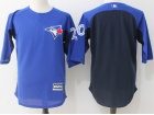 Toronto Blue Jays #20 Josh Donaldson Blue Collection On-Field 3/4-Sleeve Batting Practice Jersey