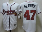 Atlanta Braves #47 Tom Glavine White Cool Base Jerseys