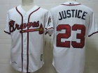 Atlanta Braves #23 David Justice White 1995 Throwback Jersey