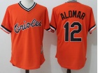 Baltimore Orioles #12 Roberto Alomar Orange Throwback Jersey