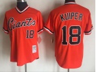 San Francisco Giants #18 Duane Kuiper Orange Pullover Throwback Jersey