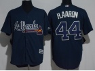 Atlanta Braves #44 Hank Aaron Blue Cool Base Baseball Jersey