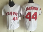 Los Angeles Angels #44 Reggie Jackson White Throwback Jersey