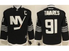 Youth New York Islanders #91 John Tavares Black Hokcey Jersey