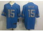 Detroit Lions #15 Golden Tate III Blue Color Rush Limited Football Jerseys