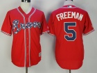 Atlanta Braves #5 Freddie Freeman Red Cool Base Jersey