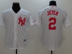 New York Yankees #2 Derek Jeter White Mother's Day Cool Base Jerseys