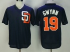 San Diego Padres #19 Tony Gwynn Blue Throwback Jersey