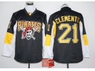 Pittsburgh Pirates #21 Robert Clemente Black Baseball Hoodie