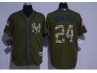 New York Yankees #24 Gary Sanchez Green Salute to Service Cool Base Jerseys