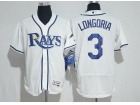 Tampa Bay Rays #3 Evan Longoria White Flex Base Jerseys