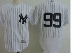 New York Yankees #99 Aaron Judge No Name White Strips Flexbase Jerseys