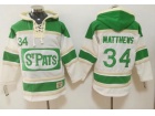 Toronto Maple Leafs #34 Auston Matthews White St. Pats Old Time NHL Hockey Hoodie