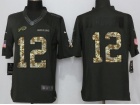 Buffalo Bills #12 Jim Kelly Anthracite Salute To Service Limited Football Jersey