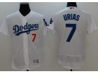 Los Angeles Dodgers #7 Julio Urias White FlexBase Jerseys