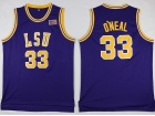 LSU Tigers #33 Shaquille O'Neal Purple Throwback Jersey