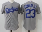 Los Angeles Dodgers #23 Adrian Gonzalez Grey Soft Cool Base Jersey