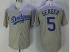 Los Angeles Dodgers #5 Corey Seager Grey Soft Cool Base Jersey