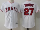 Los Angeles Angels #27 Mike Trout White Soft Cool Base Jersey