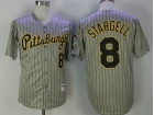 Pittsburgh Pirates #8 Willie Stargell Grey Strips Turn Back Jersey