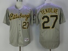 Pittsburgh Pirates #27 Kent Tekulve Grey Strips Turn Back Jersey