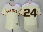 San Francisco Giants #24 Willie Mays Cream Flexbase Jersey