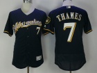 Milwaukee Brewers #7 Eric Thames Blue M Flexbase Jerseys